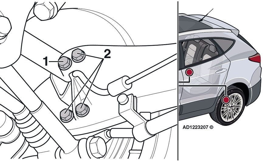 Hyundai ix35 odgłosy stukania z zawieszenia tylnych kół